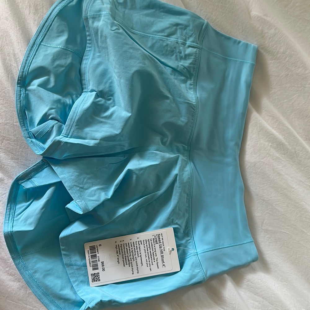 Lululemon speed up short 4” blue